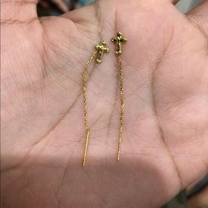 18k SOLID GOLD TicTac earrings